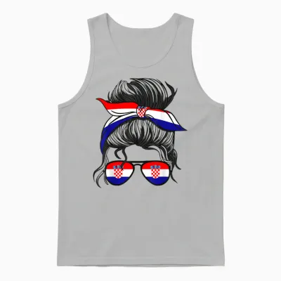 Hrvatska Kroatien Flagge Mädchen Kroatische Mädchen Kinder Unisex Tank Top - Ash