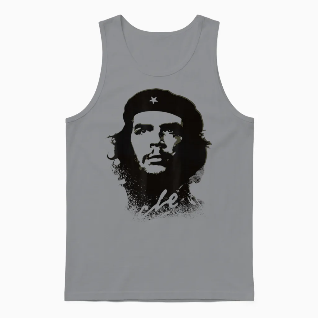 Che Guevara Revolution Rebel Cuba T-Shirt, Green, S Unisex Tank Top in Sport Grey