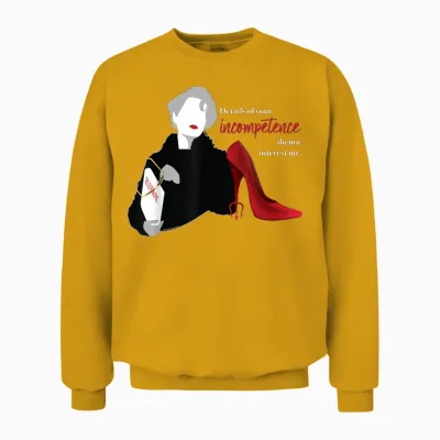 The Devil Wears Prada Miranda Details of Your Incompetence T-Shirt, Black, S Unisex Sweatshirt - Gold