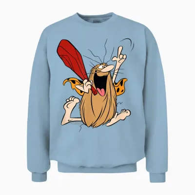 Captain Caveman Captain Caveman Unga Bunga Unisex Sweatshirt - Light Blue
