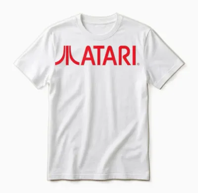 Atari Games Red Retro Vintage Gaming Fun Arcade Look T-Shirt, Black Unisex T-Shirt - White