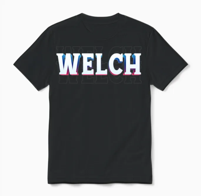 Retro - Welch Unisex T-Shirt in Black