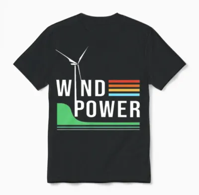 Wind Energy Environment Wind Power Unisex T-Shirt - Black