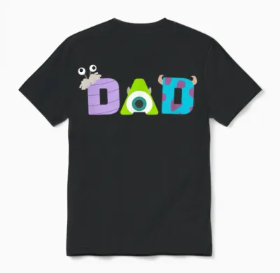 Disney and Pixar’s Monsters, Inc. Dad Father’s Day Birthday Unisex T-Shirt - Black
