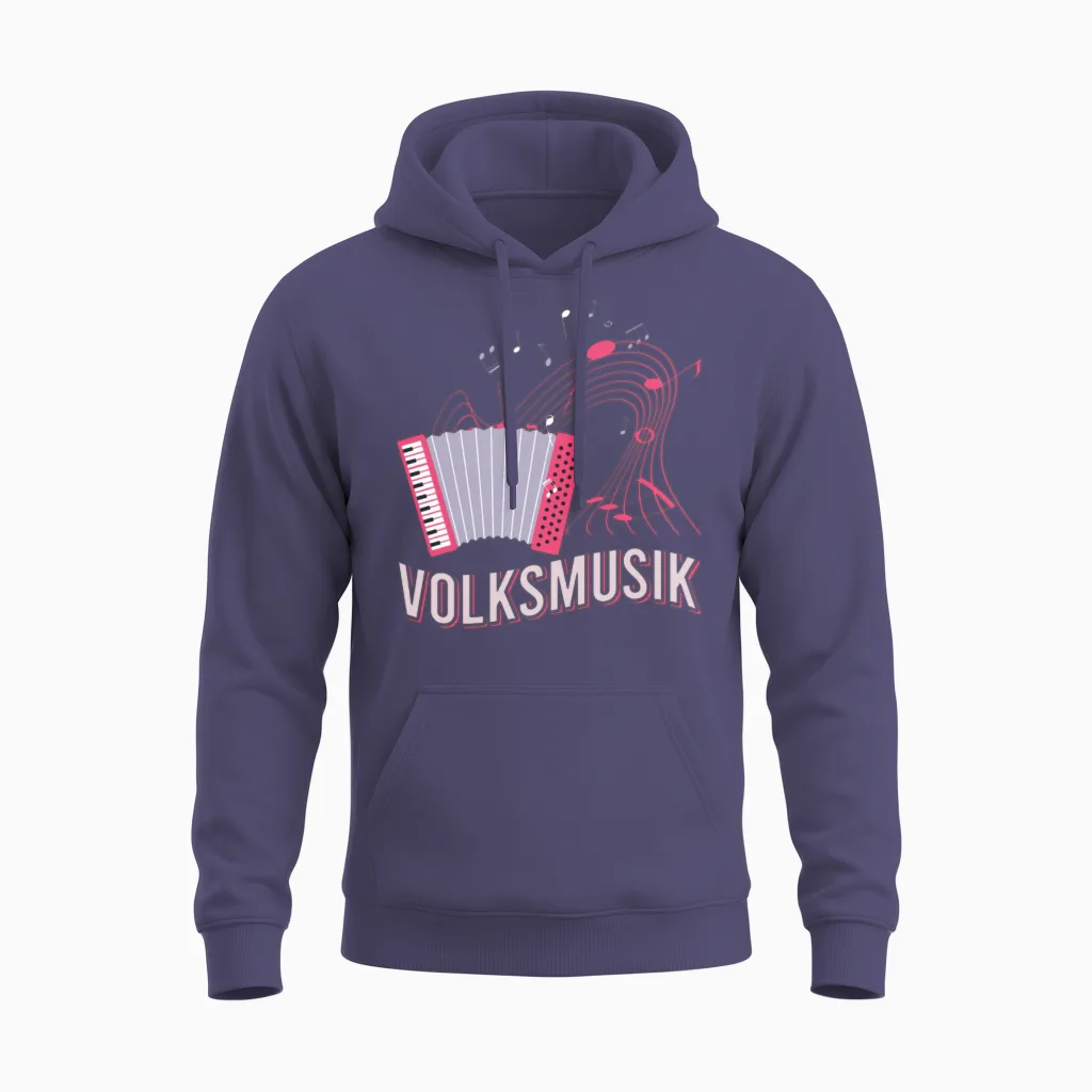 Folk Music Party Festival Outfit German Hits Unisex Hoodie in Heather Sport Dark Navy