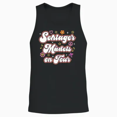 Schlager Girls on Tour Schlager Party Team T-Shirt, Black Unisex Tank Top - Black