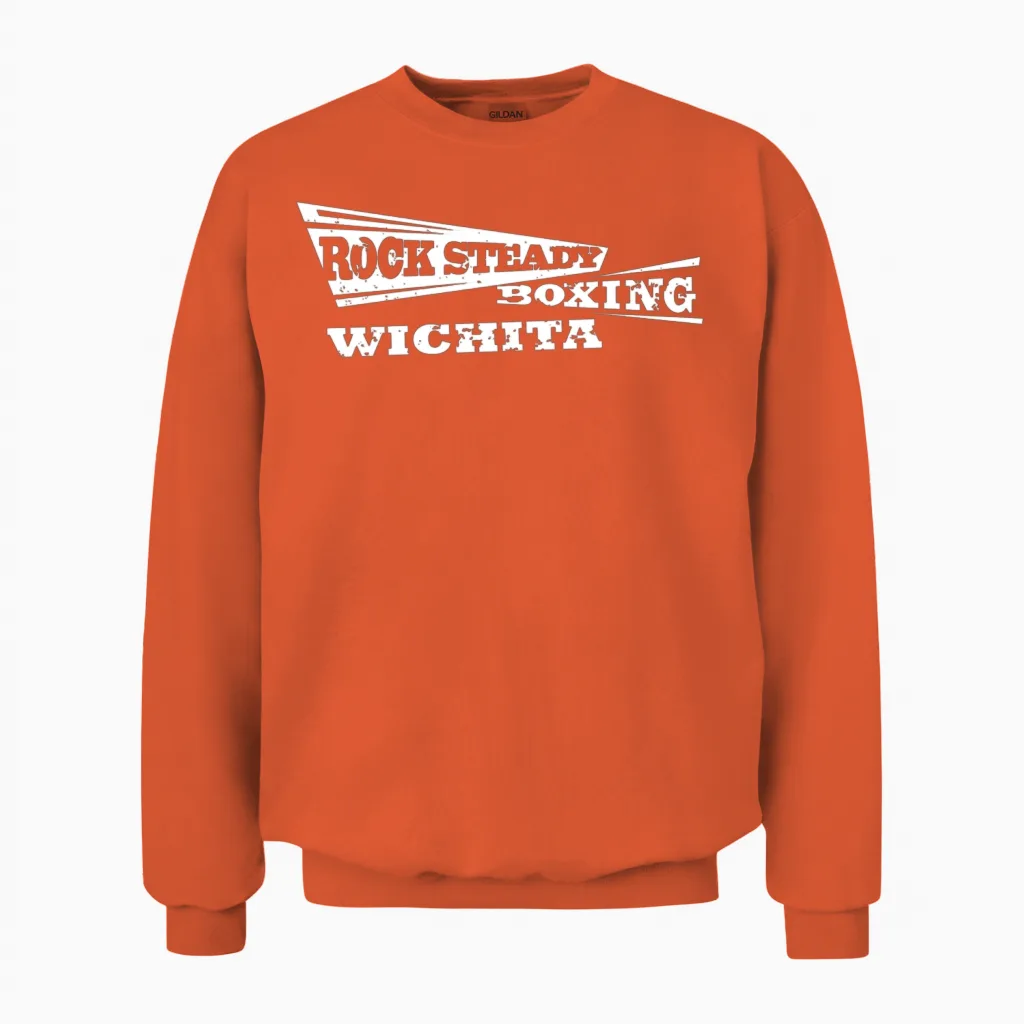 Cartoon Logo Unisex Sweatshirt in Orange