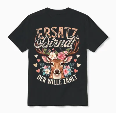 Trachtenshirt Damen Dirndl Shirt Passend Für Oktoberfest Unisex T-Shirt - Black