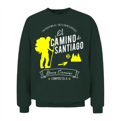 El Camino De Santiago Compostela Spain Pilgrim Unisex Sweatshirt - Forest