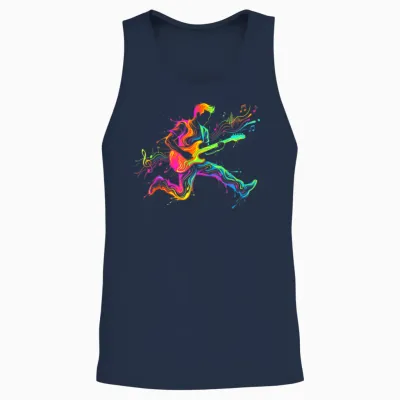 Guitar Player Guitarist for Man Child and Boy Unisex Tank Top - Navy