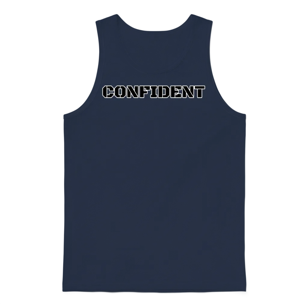 Confident Unisex Tank Top - Navy