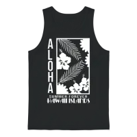 Fresh Hawaiian Style Tshirt Design Hawaii Island Unisex Tank Top - Black – 1