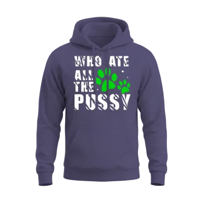 Who Ate All the Pussy Unisex Hoodie - Heather Sport Dark Navy