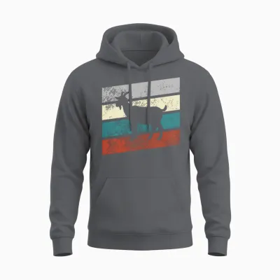 Goat Retro Unisex Hoodie - Charcoal