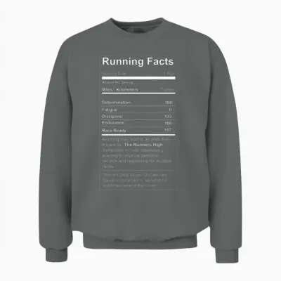 Running - All Running Facts Awesome Unisex Sweatshirt - Graphite Heather