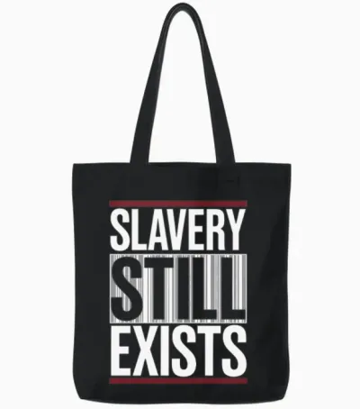 Human Trafficking Awareness Stop Exploitation Tote Bags - Black