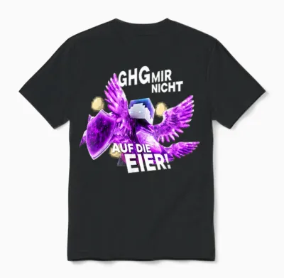 T-Shirt with German Text "bastighg Mir Nicht Auf Die Eiermooig Mies Drauf Nerven" [german Language] Unisex T-Shirt - Black