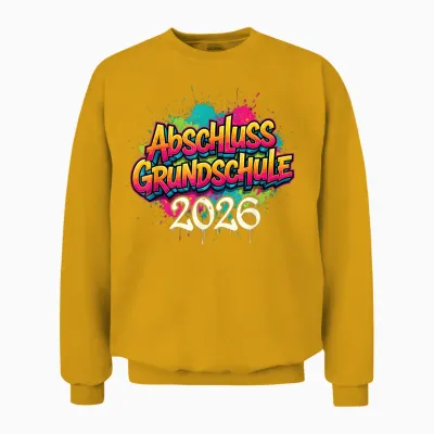 Abschluss Grundschule 2026 Schulkind Junge Unisex Sweatshirt - Gold