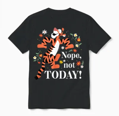 Winnie the Pooh - Tigger Nope Not Today Unisex T-Shirt - Black
