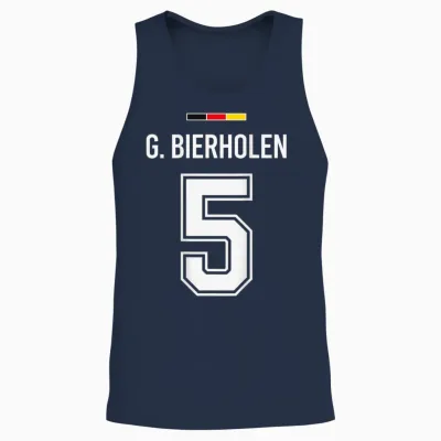 Deutsche Namen Fußball Deutschland Sauf Trikot G Bierholen Unisex Tank Top - Navy