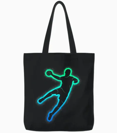 Handball Player Handballer Children's Men's Boys Handball T-Shirt, Black Tote Bags - Black