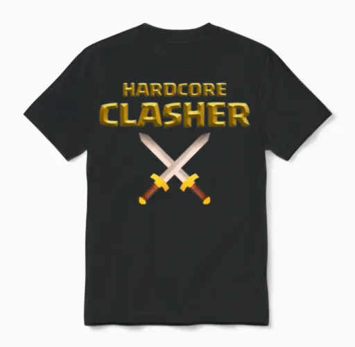 Hardcore Clasher Clash of Clans Players and Fans Unisex T-Shirt in Black