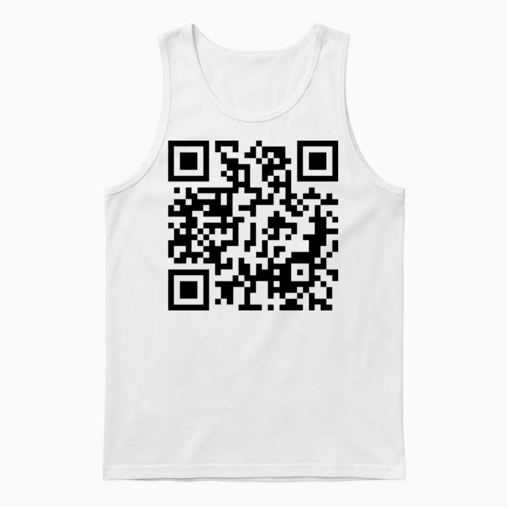 Qr Code F1 Unisex Tank Top in White