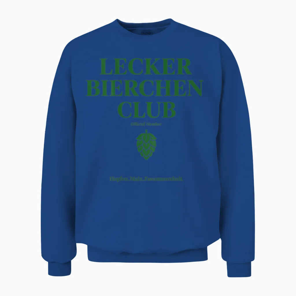 Lecker Bierchen Club Unisex Sweatshirt in Royal