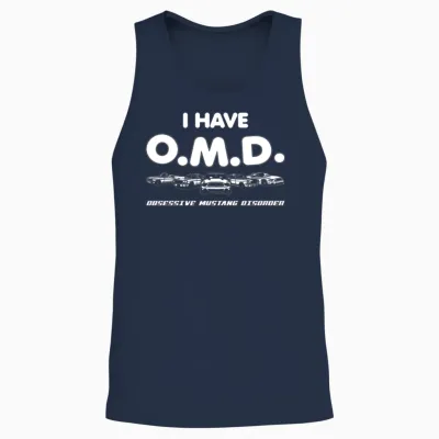 I Have Omd - Obsessive Mustang Disorder Unisex Tank Top - Navy
