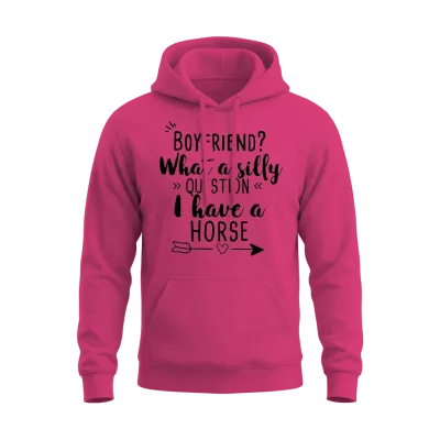 Boyfriend - Horse Unisex Hoodie - Heliconia