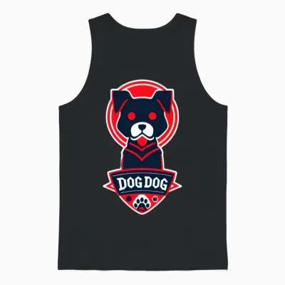 Dog Dog Logo Unisex Tank Top - Black