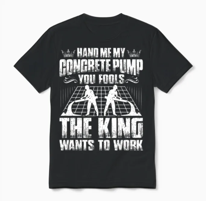 Concrete Worker Concreter Concrete Builder Unisex T-Shirt in Black