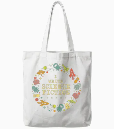 Cool I Write Science Fiction Author Science Nerds Tote Bags - White