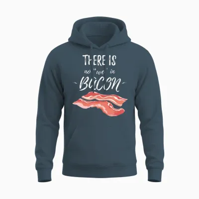 There Is No We in Bacon Unisex Hoodie - Dark Heather