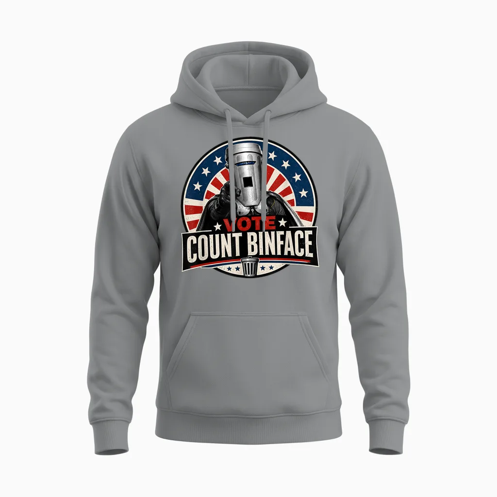Vote Count Binface Unisex Hoodie in Sport Grey