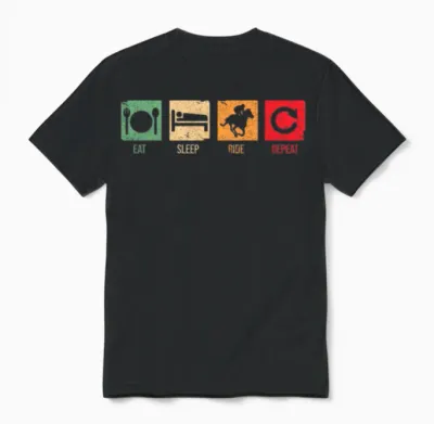 Horse Racing Unisex T-Shirt - Black