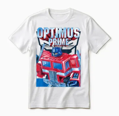 Transformers Optimus Prime Portrait T-Shirt Small Unisex T-Shirt - White