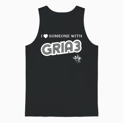 I Love Someone with Gria3 Unisex Tank Top - Black