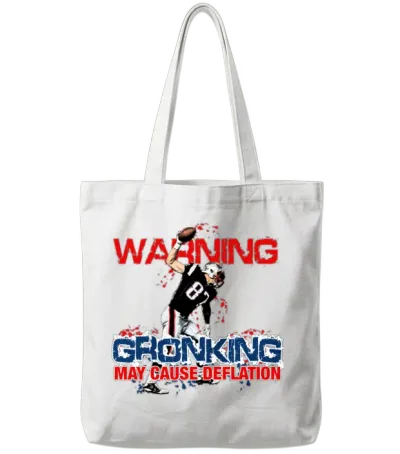 Warning Gronking May Cause Deflation Tote Bags - White