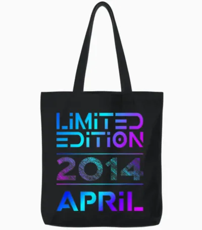 Limited Edition April 2014 Junge Mädchen 12. Geburtstag Tote Bags - Black