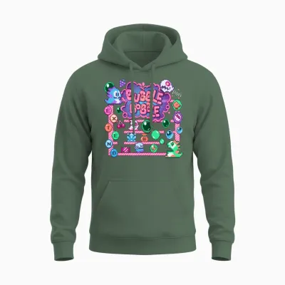 Bobble Bubble Unisex Hoodie - Military Green