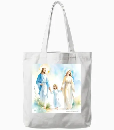 The Holy Family - Advent and Nativity Tote Bags - White