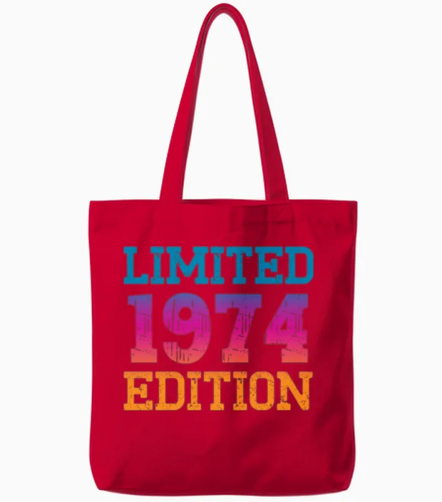 Vintage 1974 Tote Bags in Red