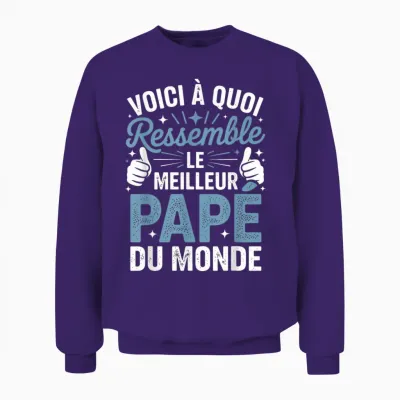 Tee Shirt Homme Humour Papé Idée Fete De Peres Meilleur Papé Unisex Sweatshirt - Purple