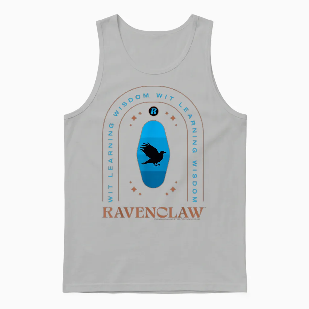 Harry Potter New Design 2025 Ravenclaw with Wisdom Unisex Tank Top in Ash