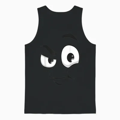 Creepy Carrots Face Funny Halloween Costume Kids and Adults Unisex Tank Top - Black
