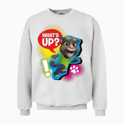 Talking Tom What´s Up? Unisex Sweatshirt - White