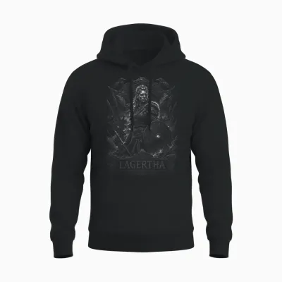 Légende De La Guerrière Viking Nordique Lagertha Viking Shieldmaidens Unisex Hoodie - Black