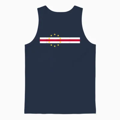 Cape Verde Flag Fans Proud Cabo Verde Supporters Unisex Tank Top - Navy