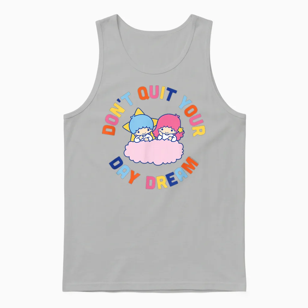 Little Twin Stars Don't Quit Your Day Dream Unisex Tank Top in Ash